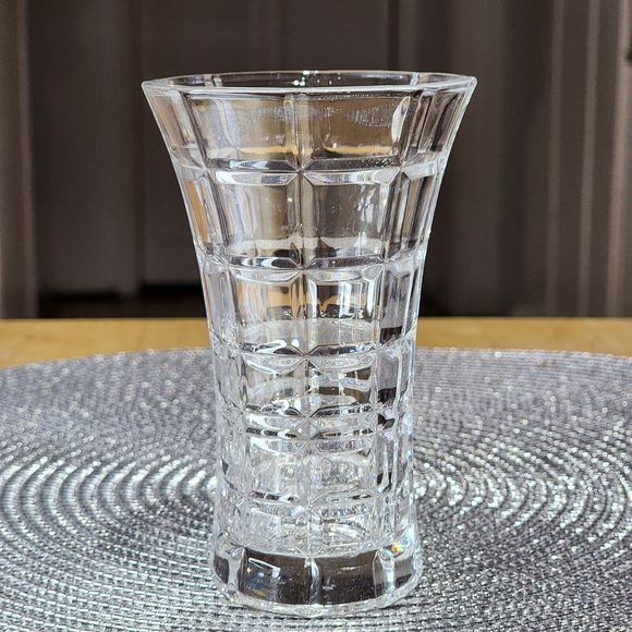 Vintage Crystal Clear Bud‎ Vase 4.7x2.7inch Japan - Picture 1 of 13